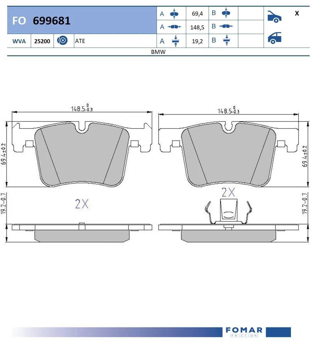 Brake Pad Set, disc brake